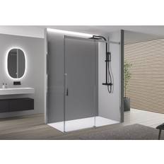 Bernstein Eckdusche 8 mm Nano Glas Soft-Close 100cm