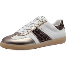 Tamaris Trainers Tamaris Leather Cycling Trainers - White/Leopard