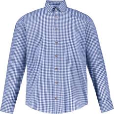 JP1880 Plus Size Karohemd Shirt - Bright Cobalt