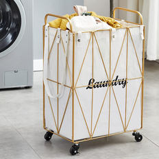 Gold Laundry Baskets & Hampers Gracie Oaks Laundry Hamper 16.9 x 23.6 x 11.2 in