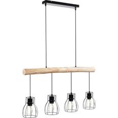 tectake Light Woody 82 x 13.5 x 140 cm Pendant Lamp