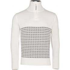 Stormberg Overdeler Stormberg Nordisfjell Half Zip Wool Sweater - White/Ebony