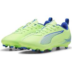 Puma Yellow Sport Shoes Puma Ultra 5 Play FG/AG Jr - Fizzy Apple White/Bluemazing