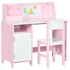 Homcom Mesa y Silla Infantil de Madera 90 x 45 x 85 cm