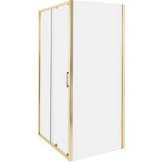 Beliani Shower Enclosure 80 x 100 x 185 cm Gold Yoro