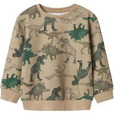 Dinosaurier Oberteile Name It Kid's Regular Sweatshirt - Pure Cashmere (13238873)