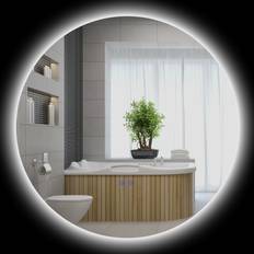 kleankin LED Badezimmer Wandspiegel 80 cm