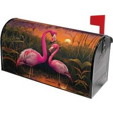 Pink Letterboxes & Posts Phelika Pink Flamingo Magnetic Mailbox Cover 21 H x 18 W