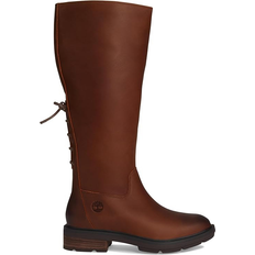 Timberland Women High Boots Timberland Brimfield Tall Zip Up - Medium Brown Full Grain