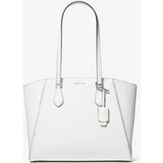 Dam - Vita Toteväskor Michael Kors Large Leather Tote Bag - White