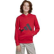 Rot Oberteile adidas Essentials Kids Hoodie - Pure Ruby/Black