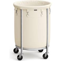 Silver Laundry Baskets & Hampers Rebrilliant Rolling Laundry Hamper Silver 71cm H X 50cm W X 50cm D