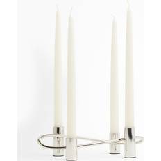 H&M Metal Candelabra Silver Candelabrum
