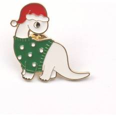 Brooches Temu Creative Fashion Christmas Collection Dinosaur Brooch Fashion Enamel Badge Schoolbag Coat Accessories Student Gift