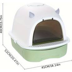 Pets Temu XL Large Cat Litter Box 51.6 x 41 x 41 cm