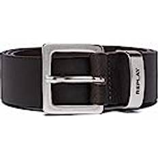 Replay Men Belts Replay Logo Buckle Belt - Brown