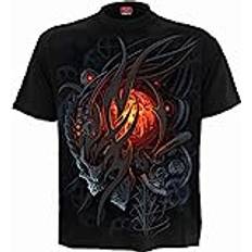 Spiral Gothic T-Shirt Steampunk Skull - Black