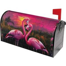 Pink Letterboxes & Posts Phelika Pink Flamingo Magnetic Mailbox Cover 21 H x 18 W