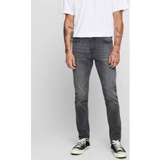 Herr - Multifärgade Jeans Only & Sons Skinny Fit Jeans Grå Denim