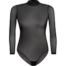 Transparent Shapewear & Underplagg Teyli Högkvalitativt Material Bodysuit Dam - Svart