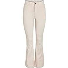 Beige Jeans Noisy May Flared Jeans - Ecru