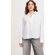 Dam - Silver Skjortor JJXX Jxlisa Sivas LS Shine Shirt - Vit/Silver Rinestone