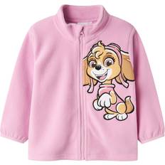 Weiß Fleece-Bekleidung Name It Paw Patrol Fleecejacke - Lila