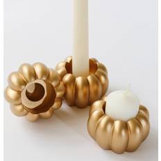 Kate Aspen 2-in-1 Pumpkin Tealight Candlestick Set of 6 Candle Holder