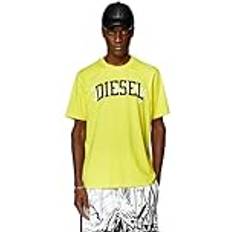 Diesel Yellow Tops Diesel Cotton T-JUST-N10 Crew-neck T-shirt Velvet - Logo