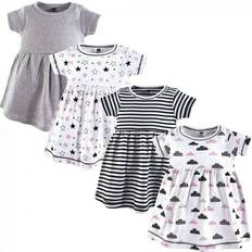 Hudson Baby Infant Toddler Girl Cotton Dress - Moon/Back