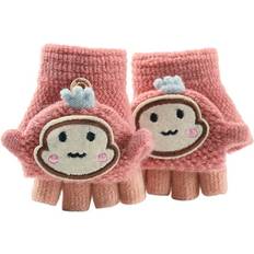 Cheap Mittens Gezhen Children’s Warm Padded Finger Flip Gloves