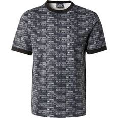 EA7 Logo Series Cotton Jersey Crew-Neck T-shirt - Monogram Print