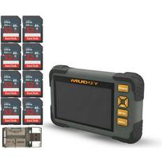 Muddy Focus Camera, SD Card Reader or Viewer with 4.3 Inch LCD Screen Bundle with 32GB Ultra SDHC UHS-I Memory Card (8-Pack) and All-In-One High-Speed Card Reader (10 Items)