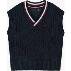 Tommy Hilfiger Stickade tröjor Tommy Hilfiger Chenille Vest - Desert Sky