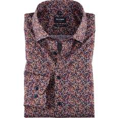 Olymp Clothing Olymp Luxor Shirt Print - Brown/Multicolour
