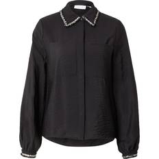 Vila O-Neck LS Detail Shirt - Zwart