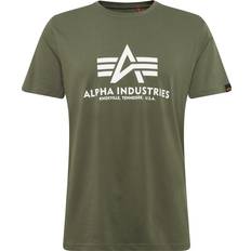 Alpha Industries Tops Alpha Industries Logo Print Short Sleeve T-Shirt - Dark Olive