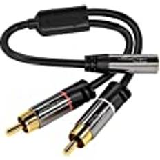 KabelDirekt 0.2m 3.5mm to RCA Adapter PRO Series 0.2m