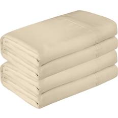 Royale Linens Linen 2 Pack Bulk Flat Set 1800 Microfiber Bed Sheet