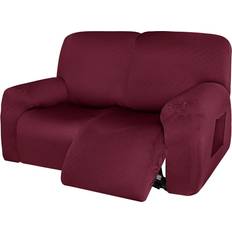 Squared Jacquard Design Reclining Loveseat Slipcover 48" - 65" L