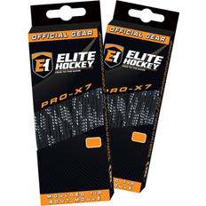 Black Ice Hockey Accessories Elite Hockey PRO-X7 Skate Laces X7-Black 108 in
