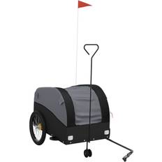 vidaXL Cykelvagn Svart 45 kg Järn
