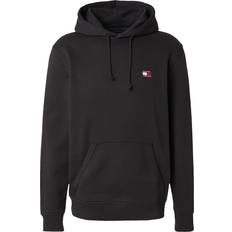 Women Jumpers Tommy Jeans Regular Fit Left Chest Badge Hoodie - Black