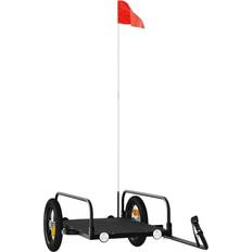 vidaXL Cykelvagn Svart 122 x 53 x 31 cm Järn
