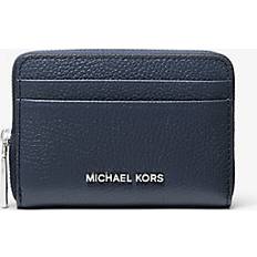 Michael Kors Jet Set Pebbled Leather Zip-Around Card Case - Blue