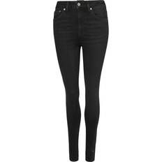 Superdry Jeans Superdry Skinny Jeans Med Hög Midja Ekologisk Bomull - Svart