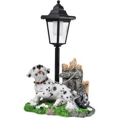 Magideal Dog Outdoor Garden Statue with Solar Lights