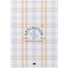 Lexington Blå Viskestykker Lexington Botanical Checked Org Cotton Kitchen Towel 50x70 cm Viskestykke Blå, Beige (70x50cm)