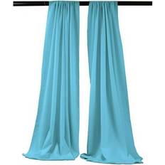 Photo Backgrounds LA Linen UnbeatableSale Local, BDpop96x58-Pk2-TurquoiseLgtP40 Polyester Poplin Backdrop Drape Light Turquoise 96 x 58 in. Pack of 2