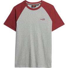 Superdry T-Shirt - Grau/Dunkelrot